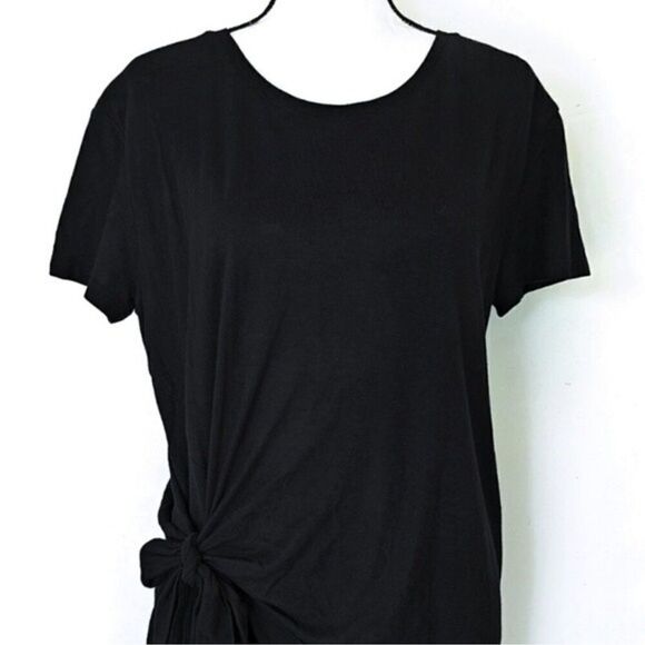 Vince Black Side Tie Lined Cotton Dress Size Small - Picture 8 of 9